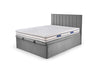 Halmar Letto matrimoniale con contenitore in tessuto Asento Grigio