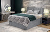 Halmar Letto matrimoniale con contenitore in tessuto Asento Grigio
