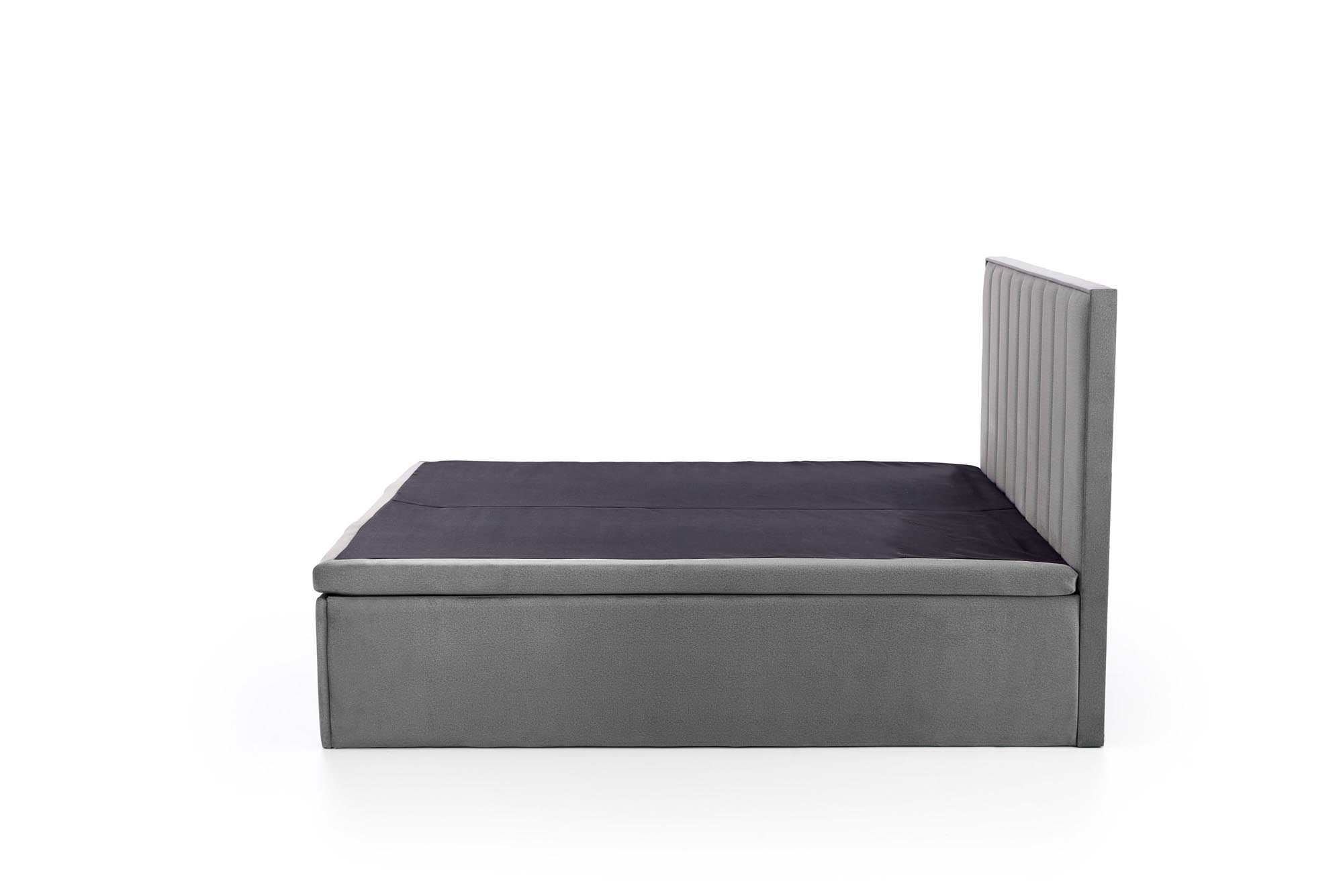 Halmar Letto matrimoniale con contenitore in tessuto Asento Grigio