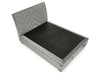 Halmar Letto matrimoniale con contenitore in velluto Continental 1 Grigio