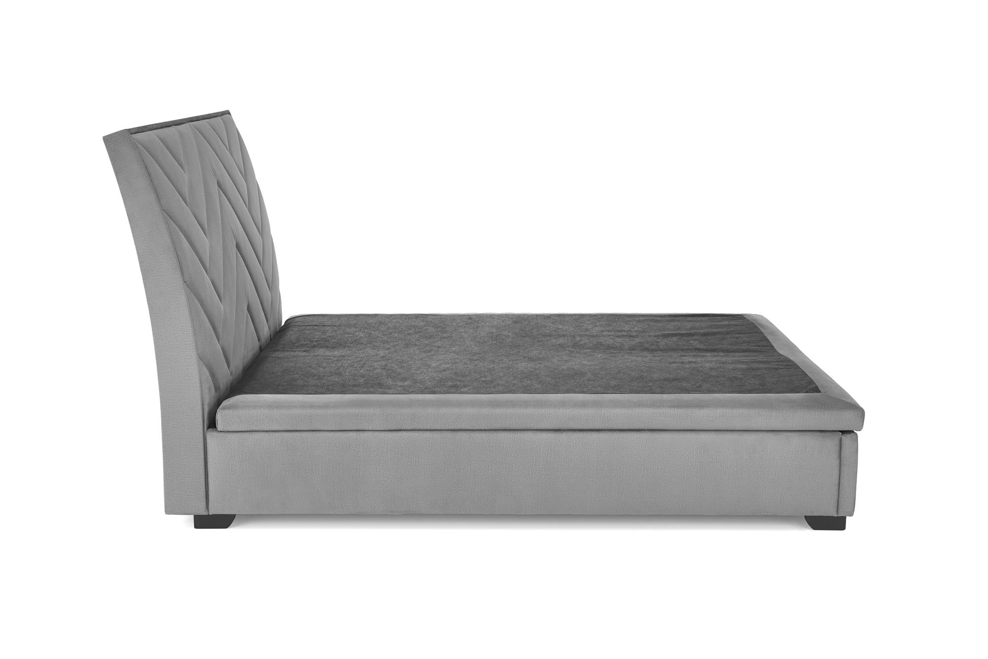 Halmar Letto matrimoniale con contenitore in velluto Continental 1 Grigio