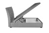 Halmar Letto matrimoniale con contenitore in velluto Continental 1 Grigio