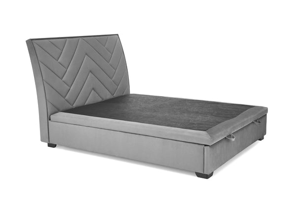 Halmar Letto matrimoniale con contenitore in velluto Continental 1 Grigio