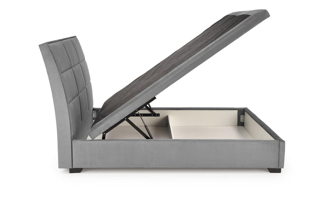Halmar Letto matrimoniale con contenitore in velluto Continental 2 Grigio