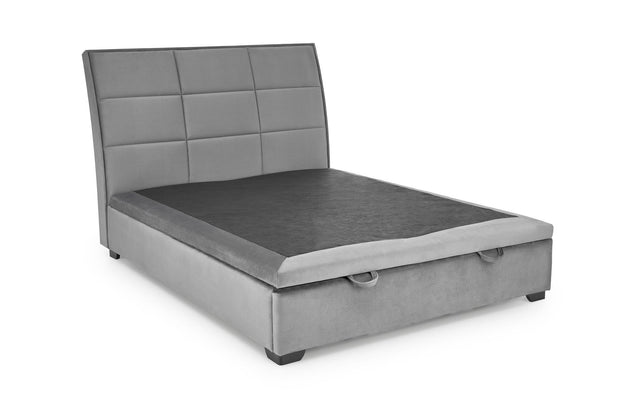 Halmar Letto matrimoniale con contenitore in velluto Continental 2 Grigio