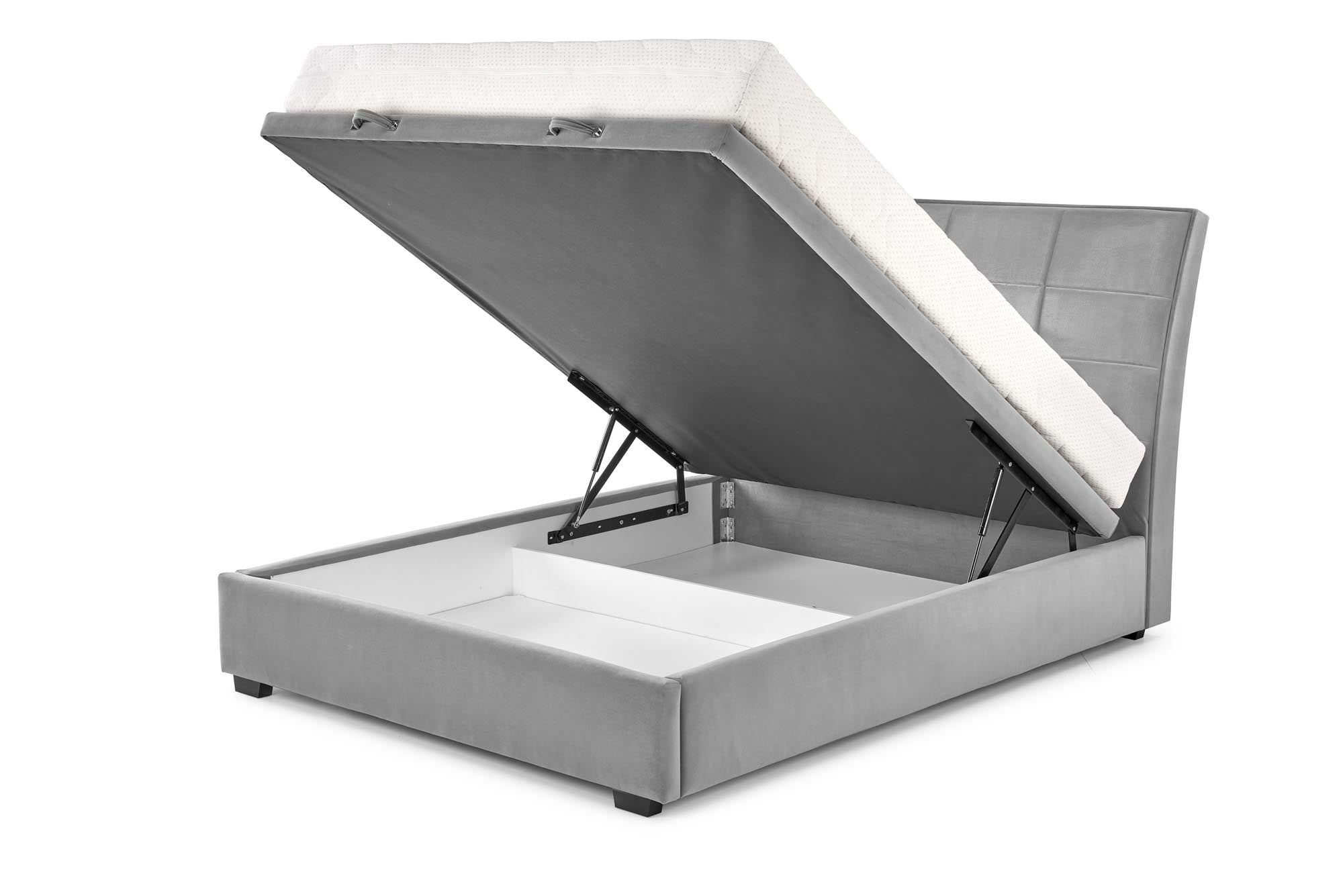 Halmar Letto matrimoniale con contenitore in velluto Continental 2 Grigio