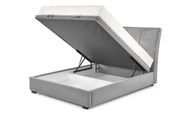 Halmar Letto matrimoniale con contenitore in velluto Continental 2 Grigio