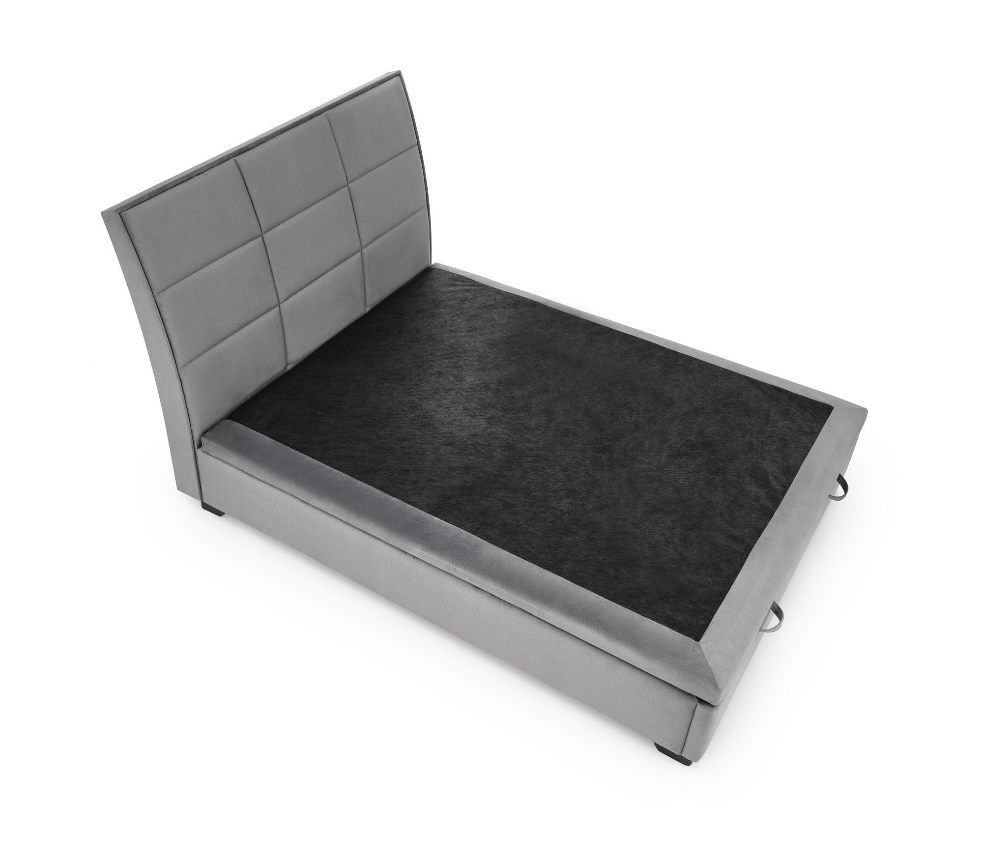 Halmar Letto matrimoniale con contenitore in velluto Continental 2 Grigio