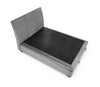 Halmar Letto matrimoniale con contenitore in velluto Continental 2 Grigio