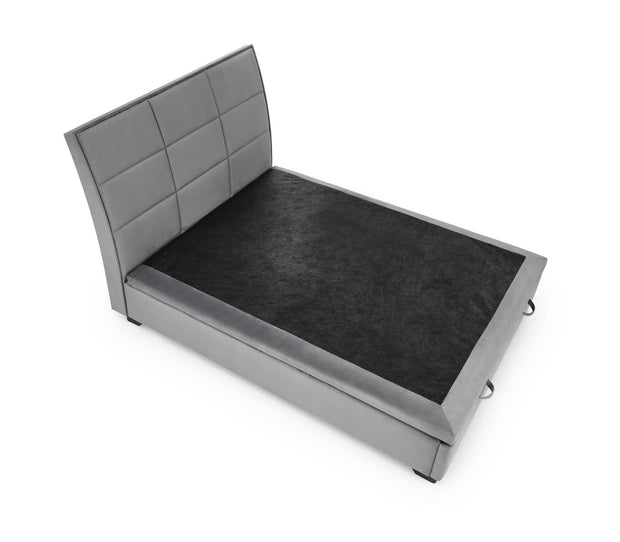 Halmar Letto matrimoniale con contenitore in velluto Continental 2 Grigio