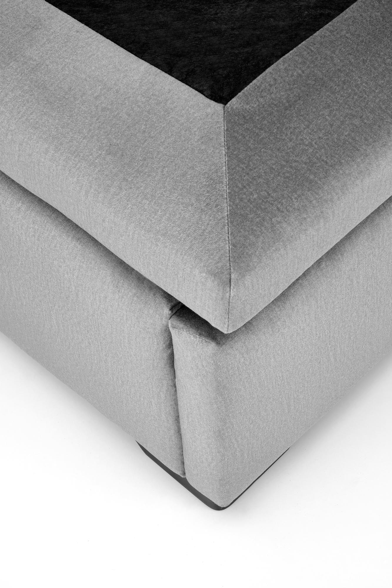 Halmar Letto matrimoniale con contenitore in velluto Continental 2 Grigio