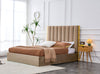 Halmar Letto matrimoniale con contenitore in velluto Palazzo Beige