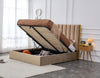 Halmar Letto matrimoniale con contenitore in velluto Palazzo Beige