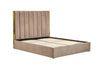Halmar Letto matrimoniale con contenitore in velluto Palazzo Beige
