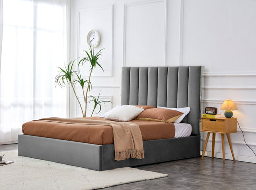 Halmar Letto matrimoniale con contenitore in velluto Palazzo Grigio