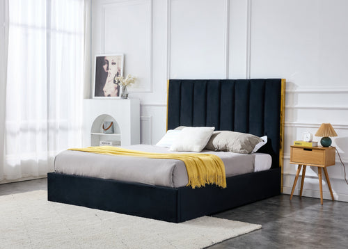 Halmar Letto matrimoniale con contenitore in velluto Palazzo Nero