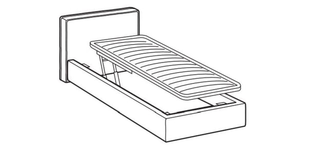 Letto matrimoniale con contenitore Ipama Beige (4)