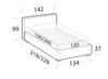 Letto matrimoniale con contenitore Ipama Beige (7)