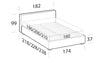 Letto matrimoniale con contenitore Ipama Beige (8)
