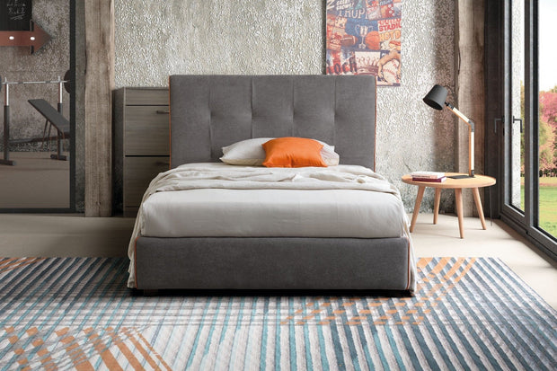 Letto matrimoniale con contenitore Lovis Grigio (1)