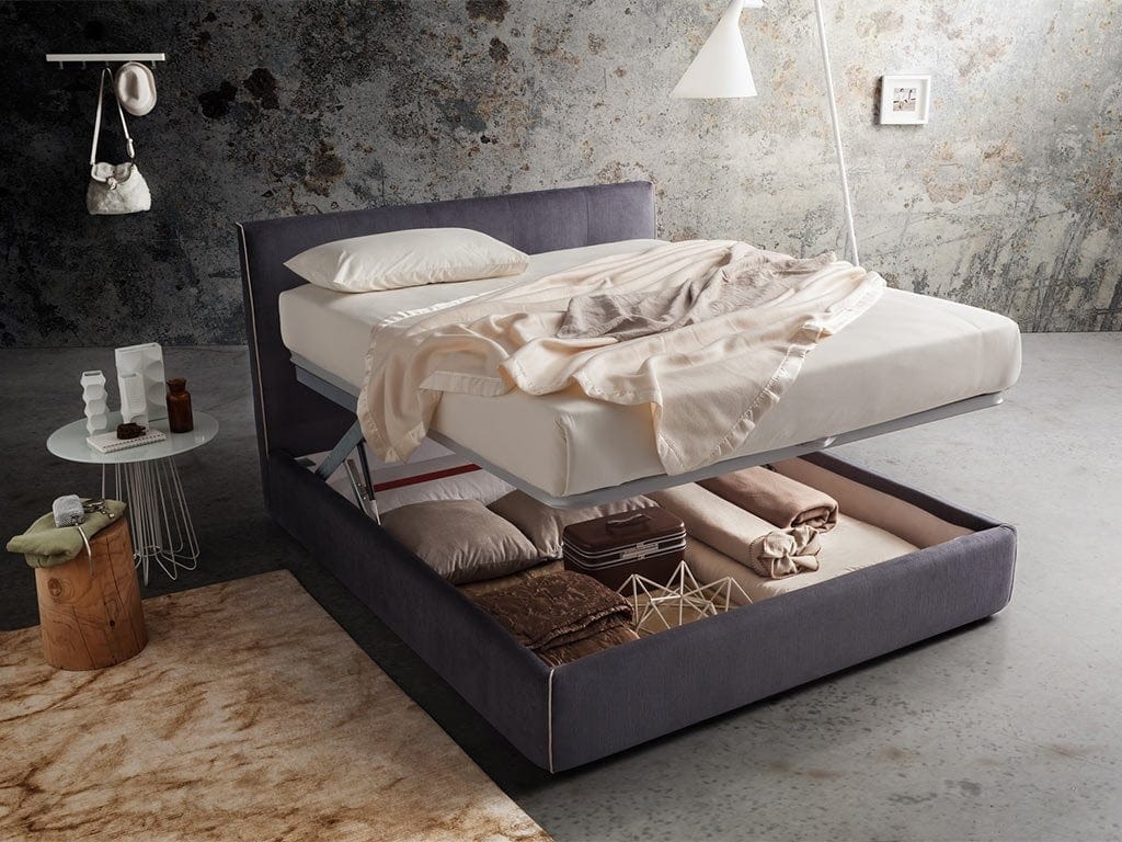 Letto matrimoniale con contenitore Lovis Grigio (4)