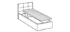 Letto matrimoniale con contenitore Lovis Grigio (7)