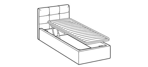 Letto matrimoniale con contenitore Lovis Grigio (7)