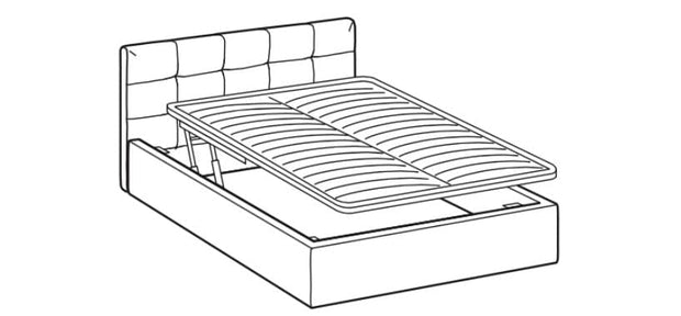 Letto matrimoniale con contenitore Lovis Grigio (8)