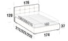 Letto matrimoniale con contenitore Lovis Grigio (11)