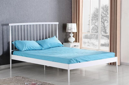 Letto matrimoniale in ferro Brendani Bianco