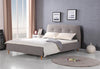 Letto matrimoniale in tessuto Doriana Grigio