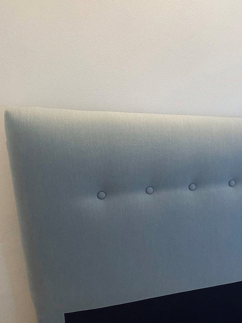Letto matrimoniale in tessutto Ashley Blu (1)