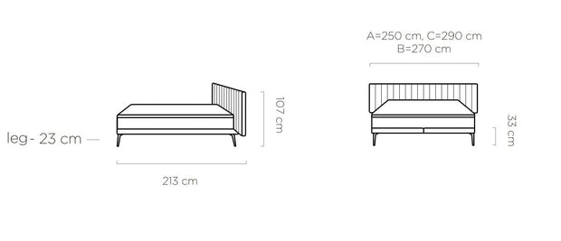 Letto matrimoniale Milanis Grigio (7)