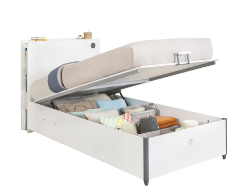 Letto pieghevole con contenitore per ragazzi Bianco-200 x 100 cm (1)