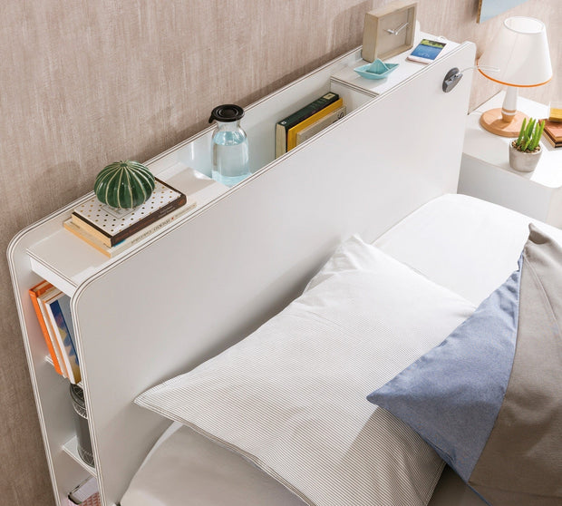 Letto pieghevole con contenitore per ragazzi Bianco-200 x 100 cm (5)