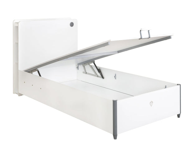 Letto pieghevole con contenitore per ragazzi Bianco-200 x 100 cm (8)