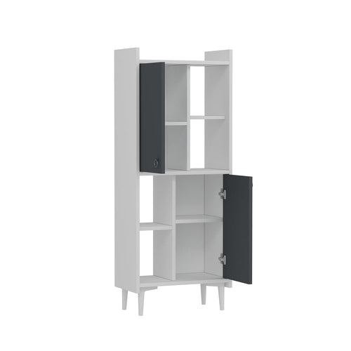 Libreria con 2 ante Leeds Antracite (1)