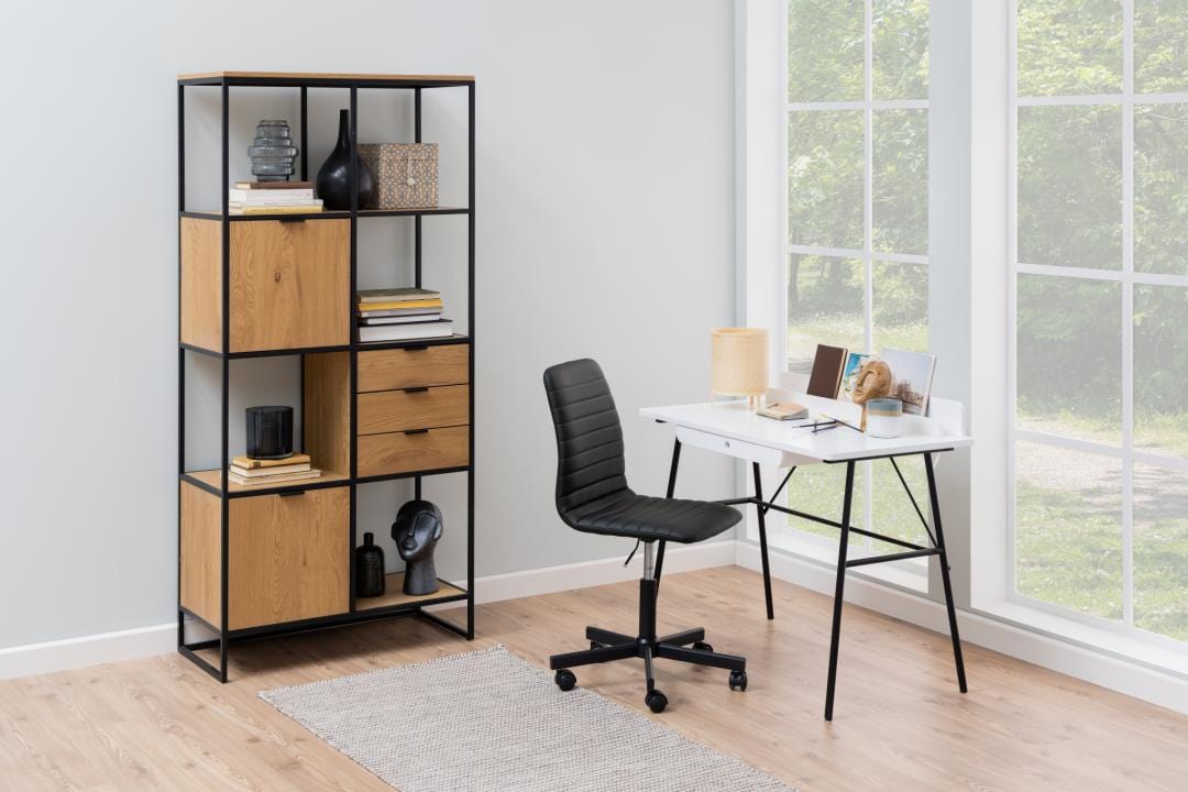Actona Libreria con 3 cassetti e 2 ante Swindon Naturale