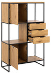 Actona Libreria con 3 cassetti e 2 ante Swindon Naturale