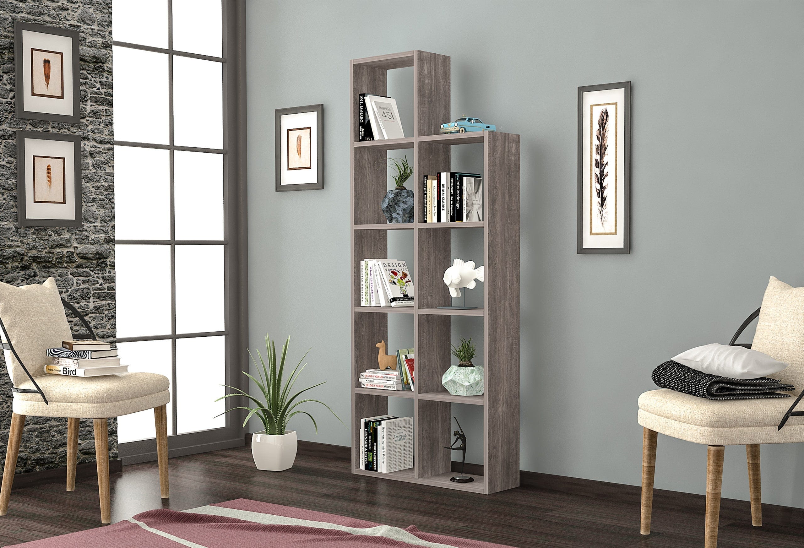 Libreria Elon Grigio