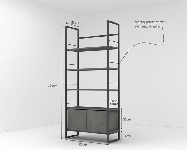 Libreria Kary Grigio (3)