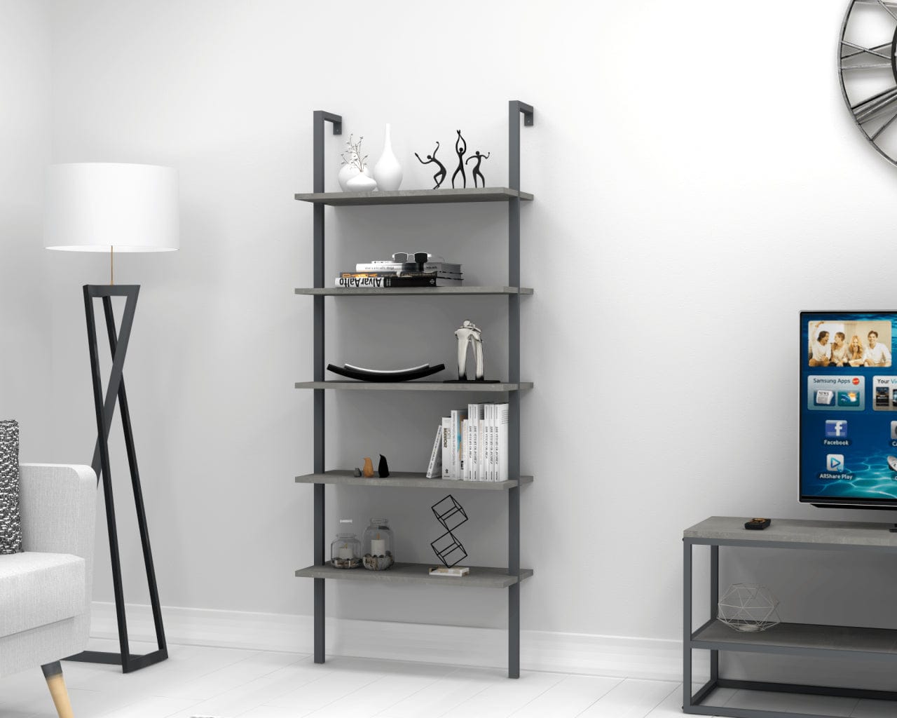 Libreria New Smart Grigio (2)
