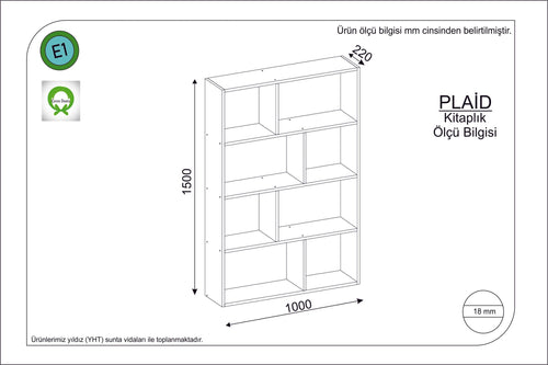 Libreria Plaid Rosso (1)