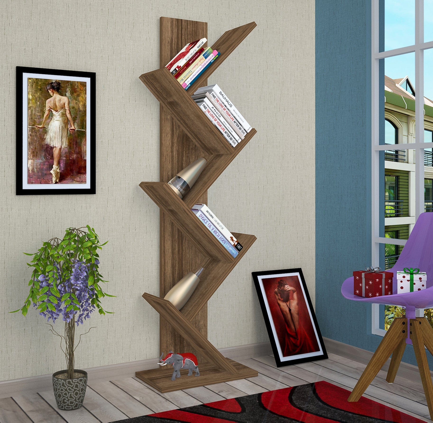 Libreria Tree Marrone
