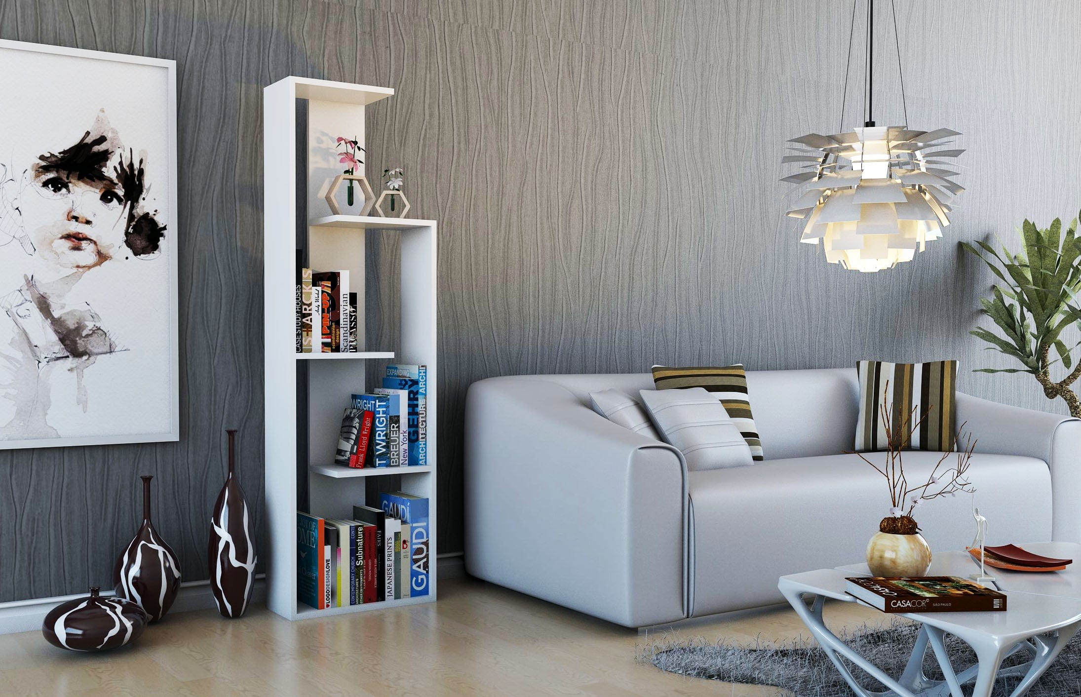 Libreria Wand Bianco (2)