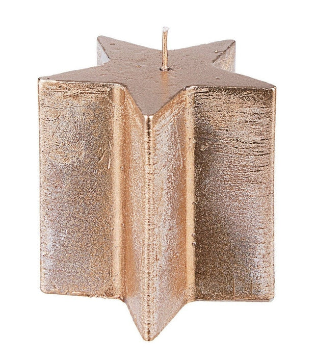 Bizzotto Lumanare decorativa Niva Star Rose Gold, Ø7xH7,5 cm