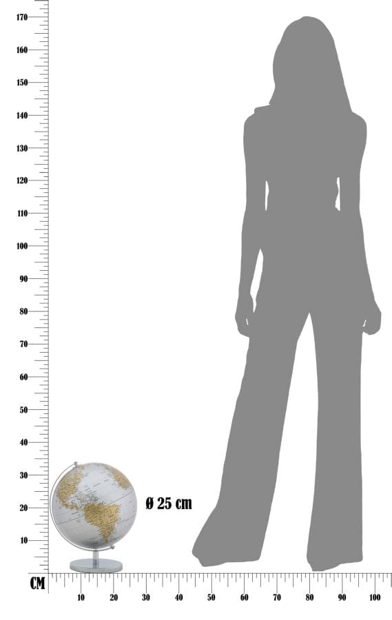 Mappamondo Silver New cm Ø 25x34 (7)
