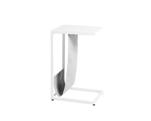 Customform Masa de cafea din metal, Lupe Alb, L30xl40xH60 cm