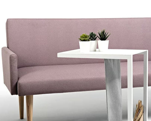 Customform Masa de cafea din metal, Lupe Alb, L30xl40xH60 cm
