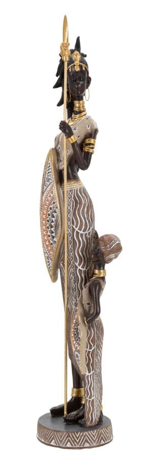Masai Tribal C/Figlio cm 11,5x8,5x46 (1)